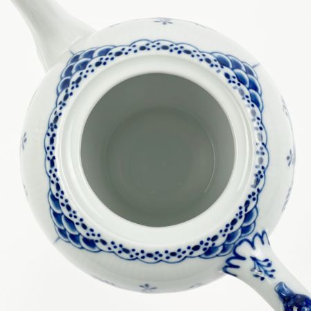  ROYAL COPENHAGEN ロイヤル・コペンハーゲン ブルーフルーテッド ハーフレース ティーポット 