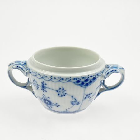  ROYAL COPENHAGEN ロイヤル・コペンハーゲン ブルーフルーテッド ハーフレース シュガーポット 1985-91年代 