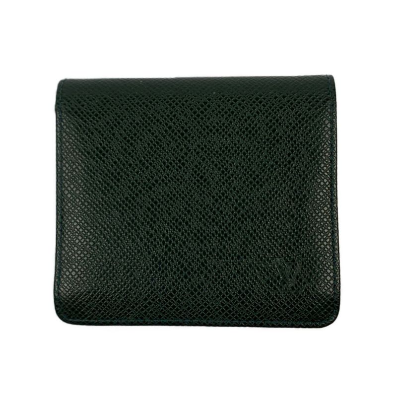 ルイヴィトン ポルトビエ3カルトクレディ 二つ折り 深緑 タイガ - 折り財布