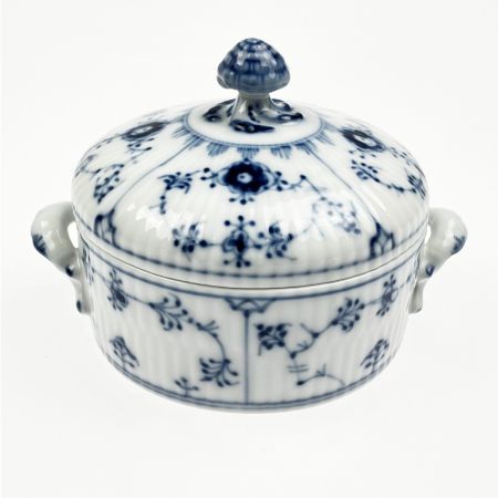  ROYAL COPENHAGEN ロイヤル・コペンハーゲン ブルーフルーテッド シュガーポット 1985-91年代 小物入れ