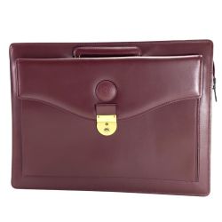 ▽▽ Louis Quatorze ルイキャトルズ ブリーフケース　ビジネスバッグ ボルドー Bランク