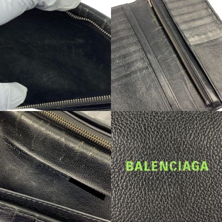  BALENCIAGA バレンシアガ レザー　長財布 594692 ブラック