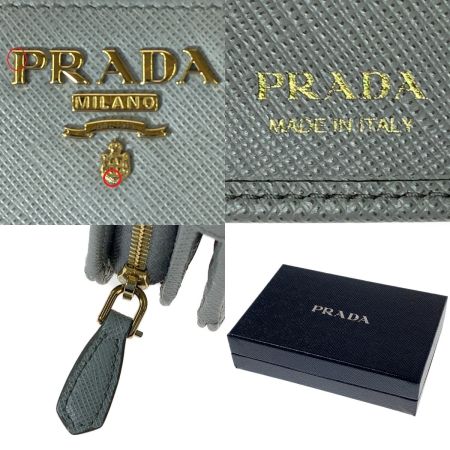  PRADA プラダ 二つ折り財布　レディース 1ML225 グレー