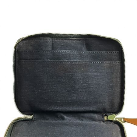  HERMES エルメス 2つ折り財布 フールトゥパース PM ネイビー×ブラウン