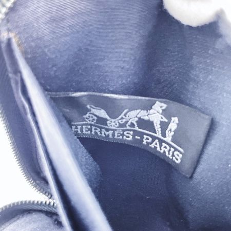  HERMES エルメス 2つ折り財布 フールトゥパース PM ネイビー×ブラウン