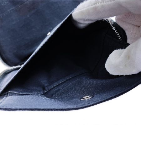  HERMES エルメス 2つ折り財布 フールトゥパース PM ネイビー×ブラウン