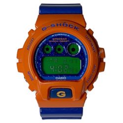 ▽▽ CASIO カシオ G-SHOCK　クレイジーカラーズ　腕時計 DW-6900SC オレンジ/ブルー Cランク