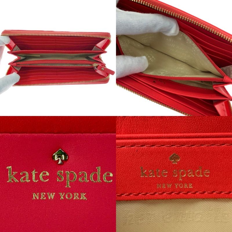 中古】 Kate Spade ケイトスペード 長財布 ラウンドファスナー バイ ...