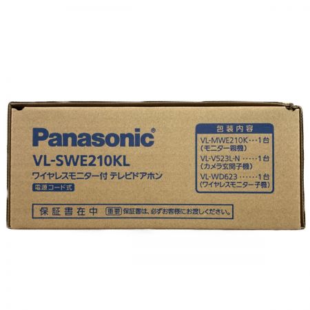  Panasonic パナソニック ワイヤレスモニター付　テレビドアホン　電源コード式 VL-SWE210KL 開封未使用品