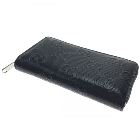  GUCCI グッチ GGエンボス ジップアラウンドウォレット　長財布 625558 ブラック
