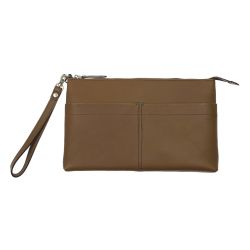 ▽▽ SOMES セカンドバッグ　クラッチバッグ BR-38DBR ブラウン Aランク