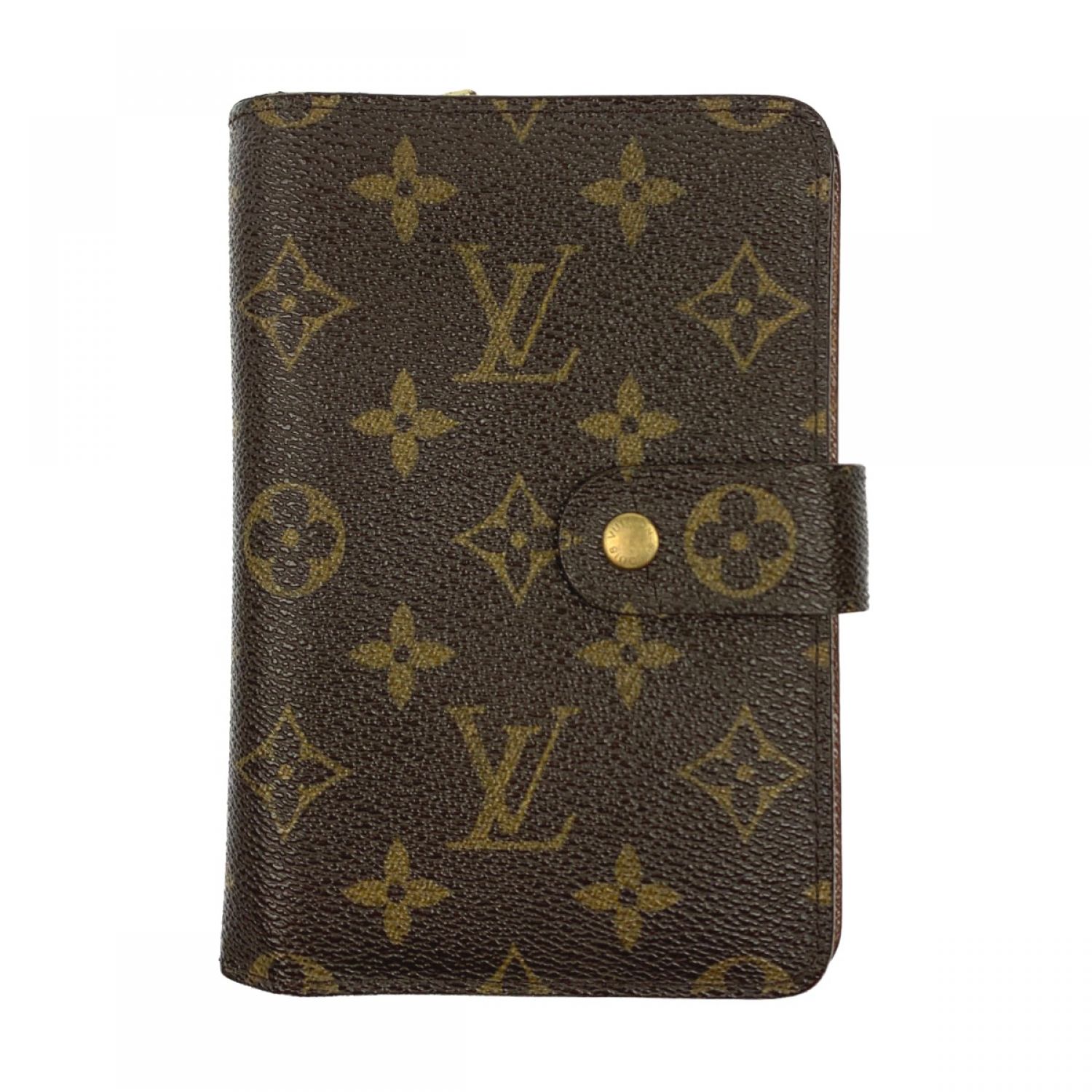 中古】 LOUIS VUITTON ルイヴィトン ポルトパピエジップ モノグラム 二