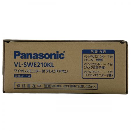  Panasonic パナソニック ワイヤレスモニター付　テレビドアホン　電源コード式 VL-SWE210KL 開封未使用品