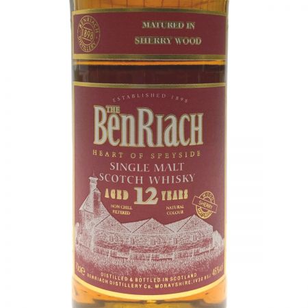  BenRiaCh ベンリアック 12年 シェリーウッド　シングルモルトウイスキー　700ml 未開栓
