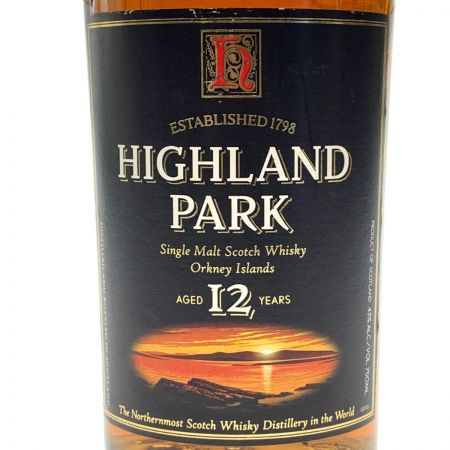  HIGHLAND PARK シングルモルトウイスキー　12年　750ml 未開栓