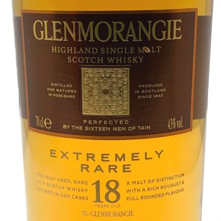  GLENMORANGIE シングルモルト　18年　700ml 未開栓