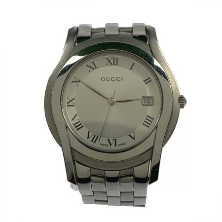  GUCCI グッチ メンズ　クオーツ　腕時計 5500M シルバー