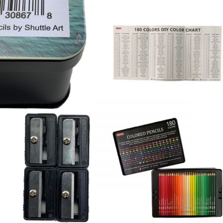  shuttle Art COLORED PENCILS 油性色鉛筆　180色セット
