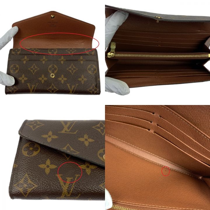 中古】 LOUIS VUITTON ルイヴィトン ポルトフォイユ・サラ モノグラム ...