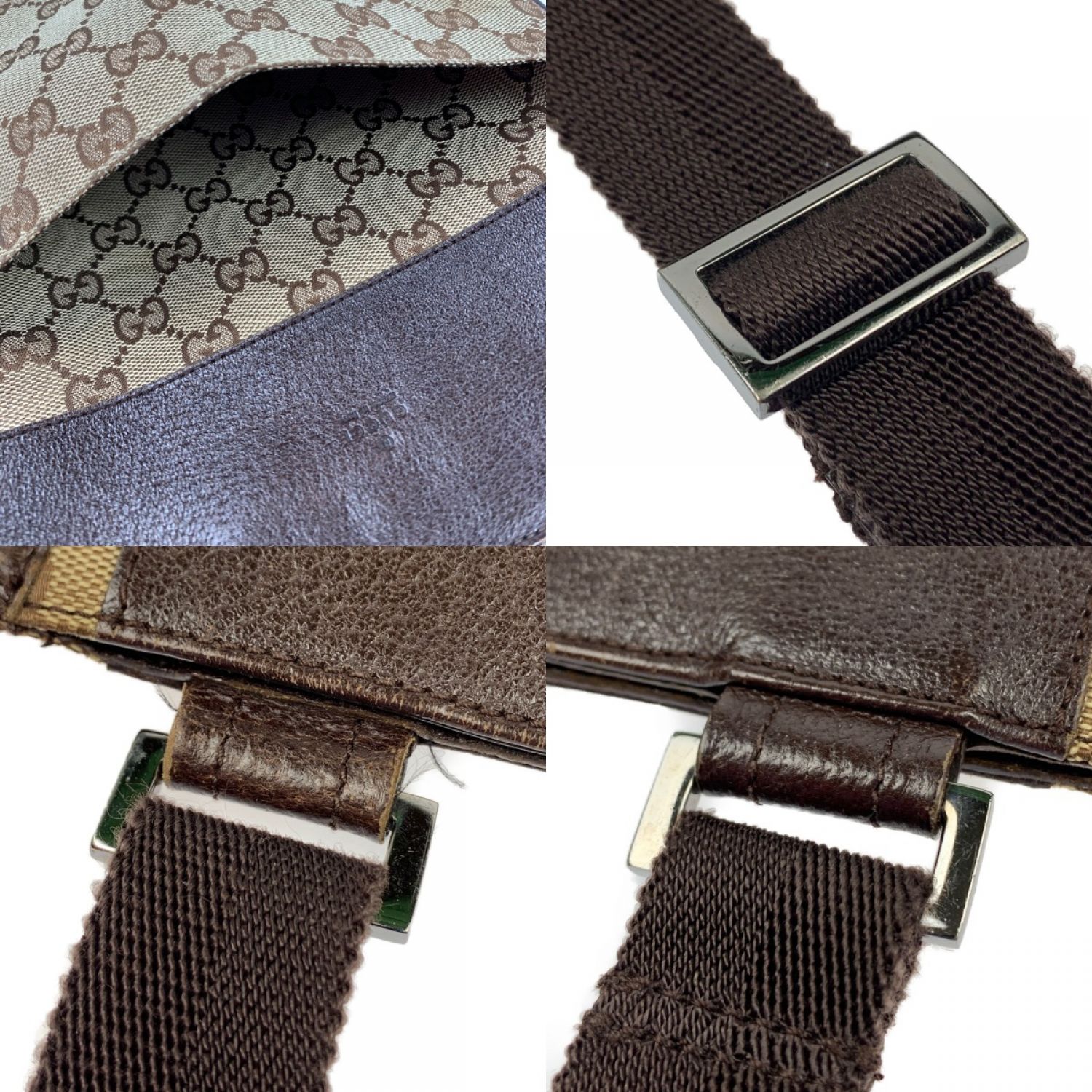 中古】 GUCCI グッチ GGキャンバスショルダーバッグ 27639 ブラウン C