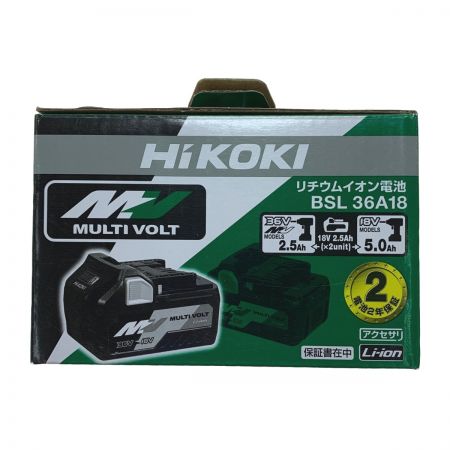  HiKOKI ハイコーキ マルチボルト蓄電池　リチウムイオン電池 BSL36A18