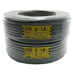 ▽▽ 太陽ケーブルテック TEIKOKU VVFケーブル 3×1.6mm 100m 2個セット Sランク