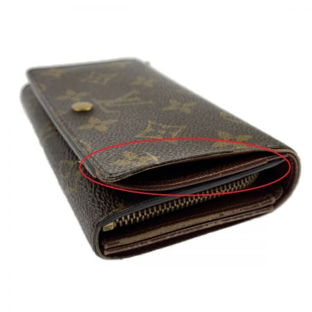 中古】 LOUIS VUITTON ルイヴィトン ポルトモネ ビエ トレゾール 二