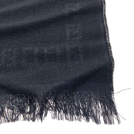  FENDI フェンディ ストール　マフラー　ウール ブラック