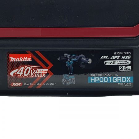  MAKITA マキタ 充電式振動ドライバドリル　40Vmax 2.5Ah HP001GRDX 開封未使用品