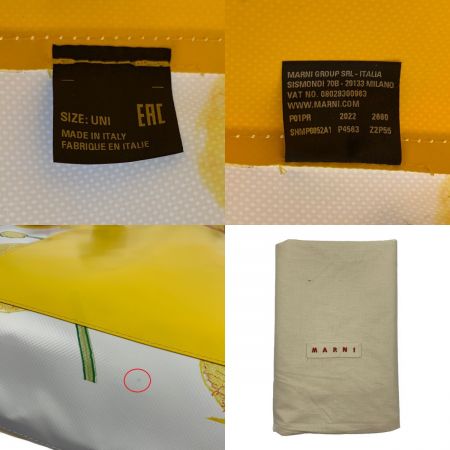  MARNI マルニ トートバック　2022SS　マルチカラー　フラワーアート イエロー