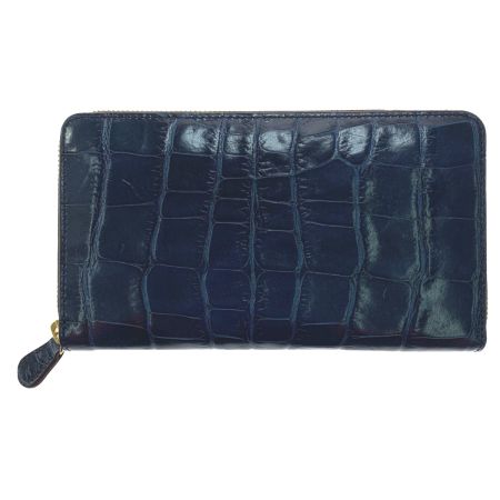  J&M DAVIDSON ニューサイズLジップウォレット ネイビー