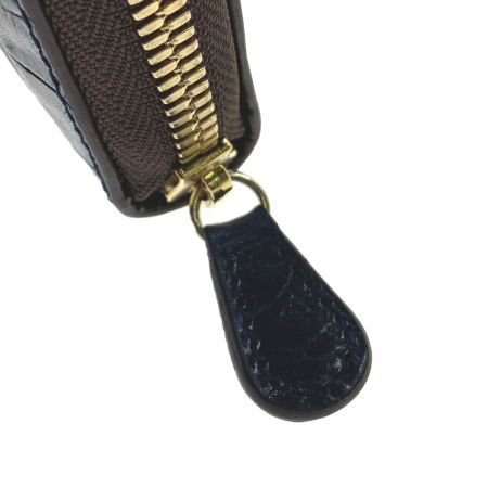  J&M DAVIDSON ニューサイズLジップウォレット ネイビー