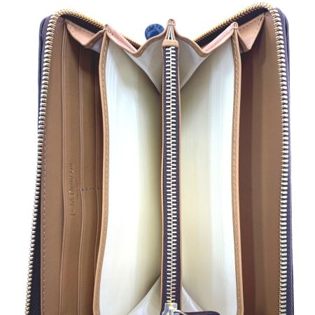  J&M DAVIDSON ニューサイズLジップウォレット ネイビー
