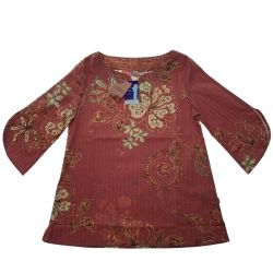 ▽▽ MAJVN 沖縄　かりゆしウェア　ハイビスター　レディースLサイズ MR15124TU ピンク Sランク