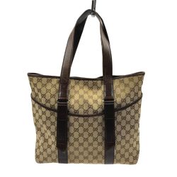 ▽▽ GUCCI グッチ トートバッグ　GGキャンバス 145971 ブラウン Cランク