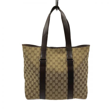  GUCCI グッチ トートバッグ　GGキャンバス 145971 ブラウン