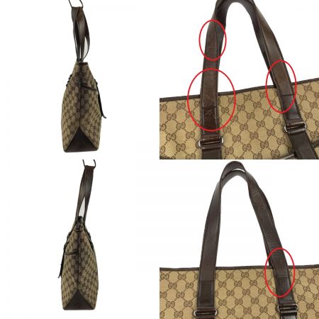  GUCCI グッチ トートバッグ　GGキャンバス 145971 ブラウン