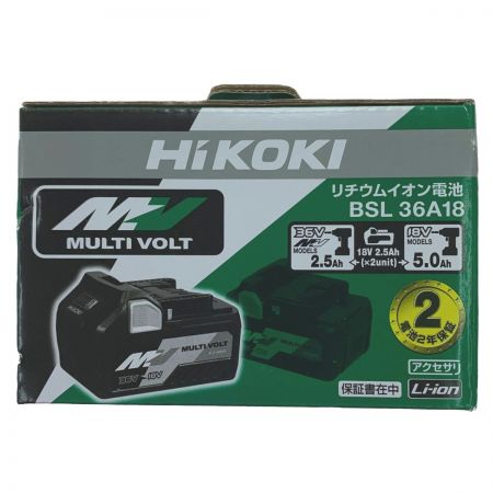  HiKOKI ハイコーキ マルチボルト蓄電池　リチウムイオン電池 BSL36A18