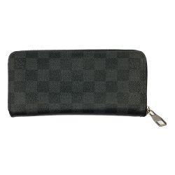 ▽▽ LOUIS VUITTON ルイヴィトン ジッピーウォレット・ヴェルティカル　ダミエ・グラフィット　長財布 N63095 Cランク