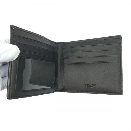  COACH コーチ 二つ折り財布　シグネチャー F66551 ブラック