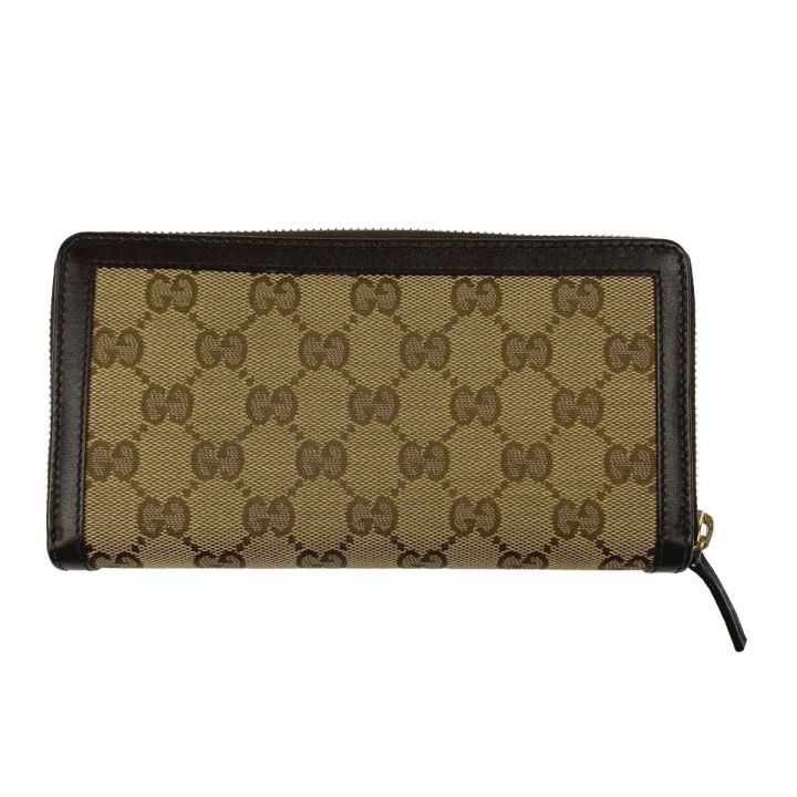 GUCCI グッチ ラウンドファスナー長財布 GGキャンバス 291132 ブラウン｜中古｜なんでもリサイクルビッグバン