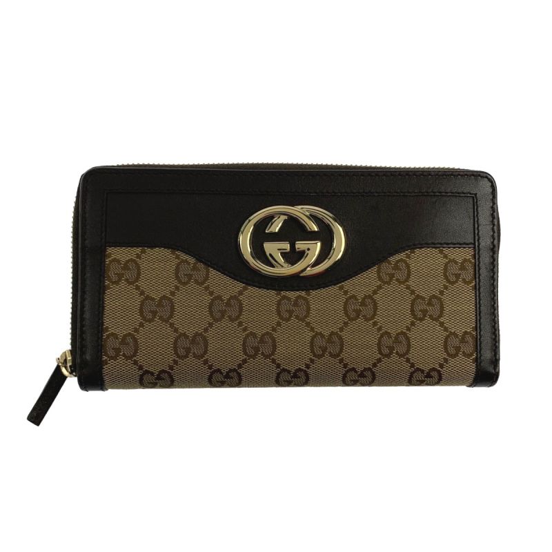 中古】 GUCCI グッチ ラウンドファスナー長財布 GGキャンバス 291132