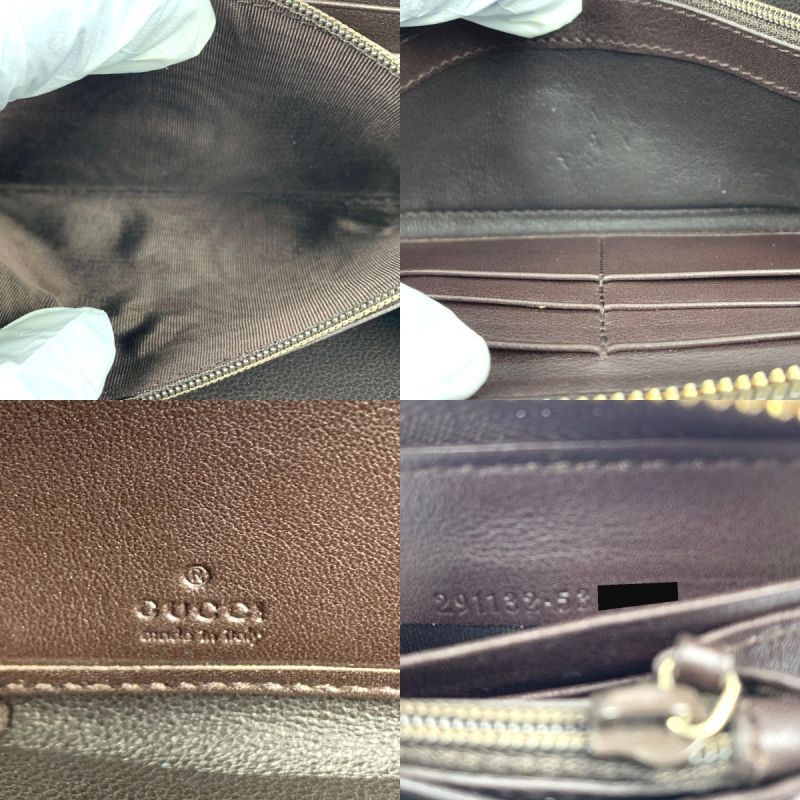 中古】 GUCCI グッチ ラウンドファスナー長財布 GGキャンバス 291132