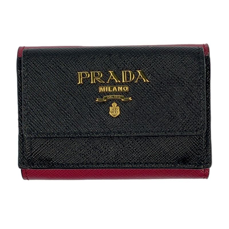 【今月限定】プラダ 三つ折り財布 1MH021 サッフィアーノ ピンク 財布