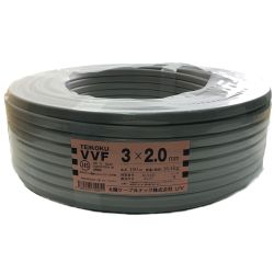 ▽▽ 太陽ケーブルテック TEIKOKU VVFケーブル 3×2.0ｍｍ 100m Nランク