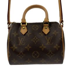 ▽▽ LOUIS VUITTON ルイヴィトン モノグラム ナノ スピーディ　ショルダーバッグ M61252 Aランク