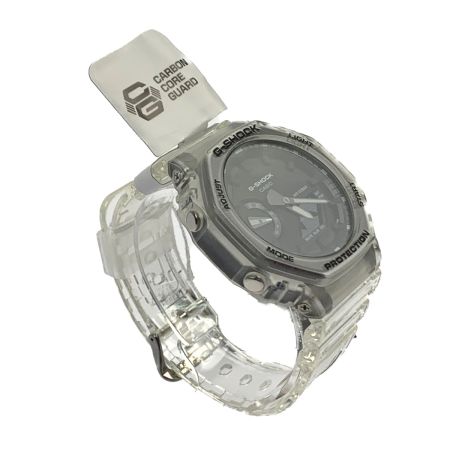  CASIO カシオ 2100シリーズ　アナログデジタル　スケルトン　八角形 GA-2100SKE クリア