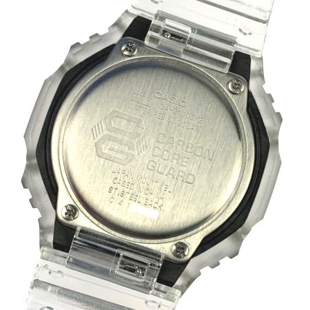  CASIO カシオ 2100シリーズ　アナログデジタル　スケルトン　八角形 GA-2100SKE クリア