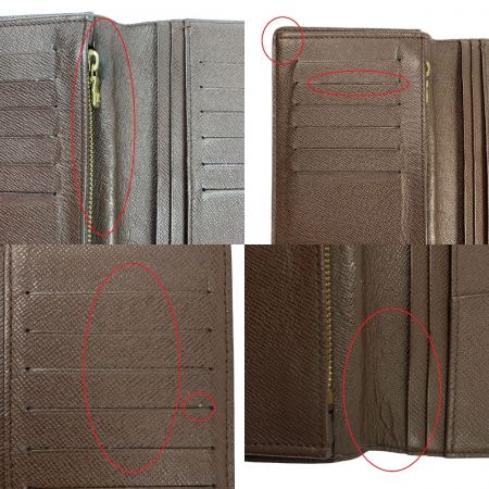  LOUIS VUITTON ルイヴィトン ダミエ　ポルトフォイユブラザ　二つ折り長財布 N60017