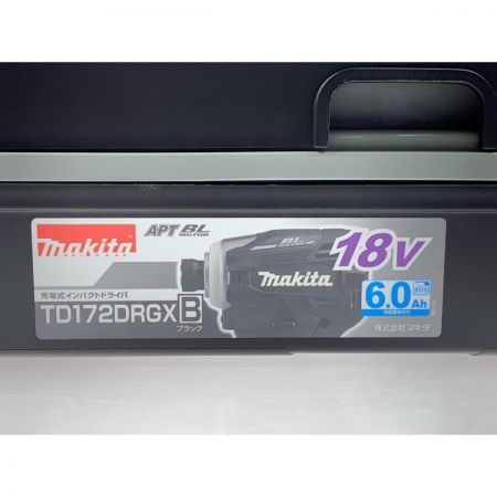  MAKITA マキタ 充電式インパクトドライバ 18V 6.0Ah TD172DRGXB ブラック